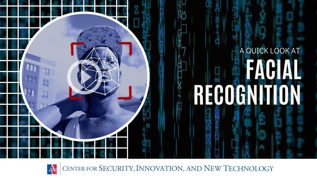 title slide with an image of facial recognition technology