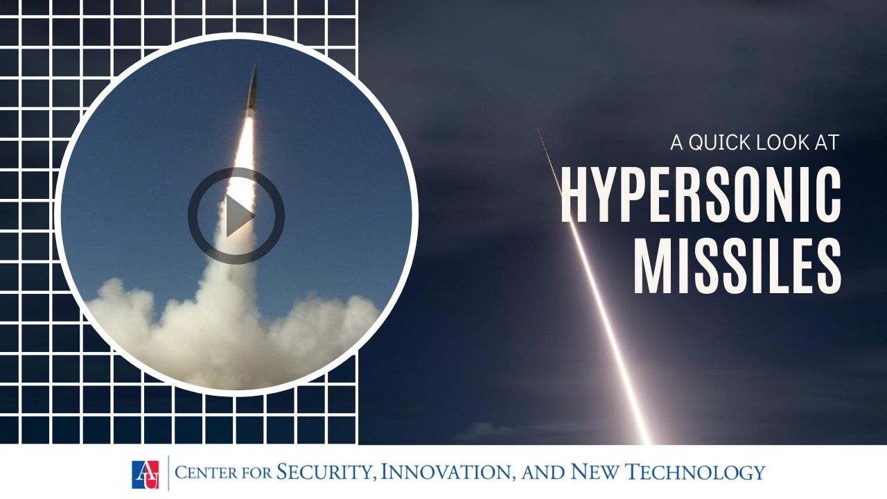 title slide with an image of hyersonic missile
