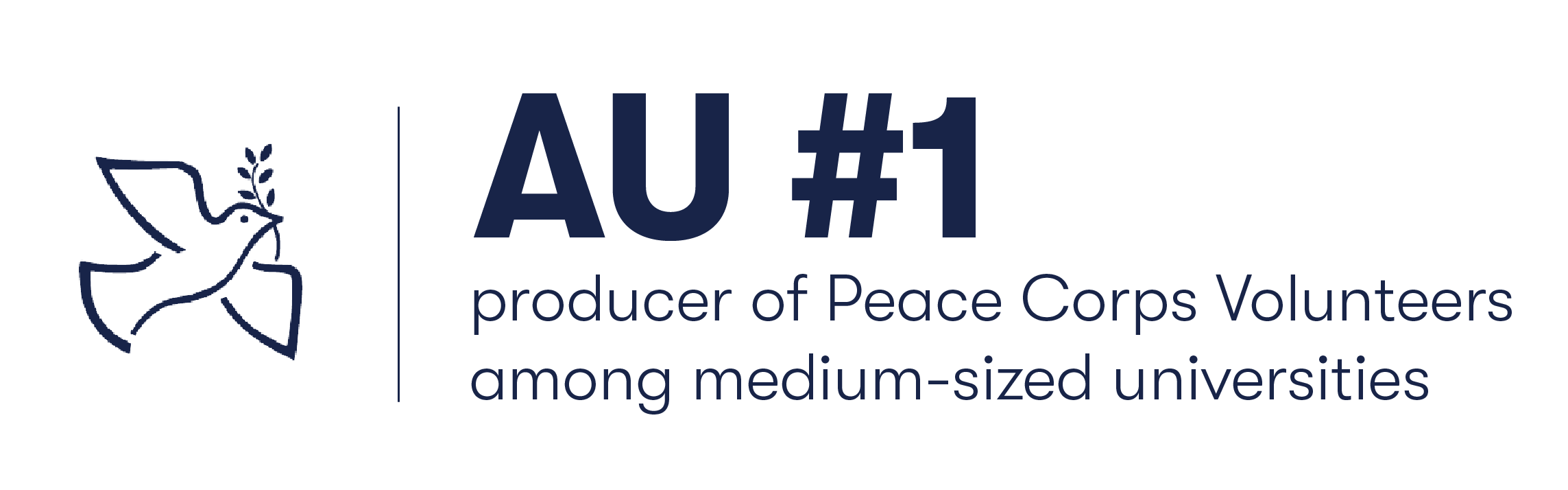 AU number 1 producer of Peace Corps Volunteers among medium-sized universities