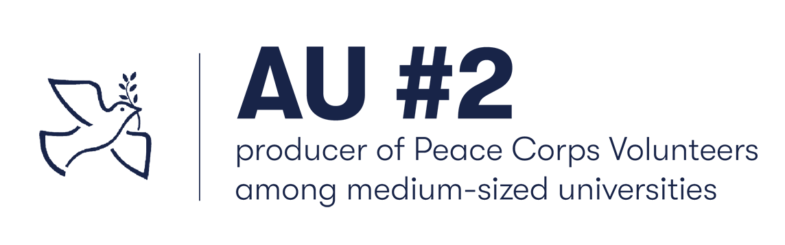 AU #2 producer of peace corps volunteers among medium-sized universities