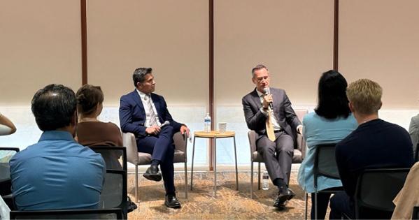 Photo of Yerevan Saeed and Ambassador Joey Hood.