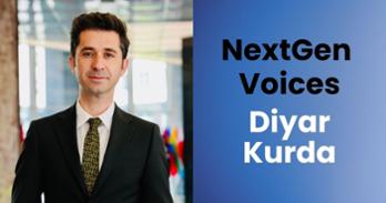 Photo of Diyar Kurda and text that says "NextGen Voices: Diyar Kurda"
