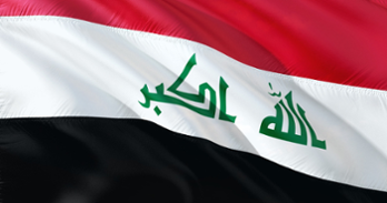 Photo of the Iraqi flag.