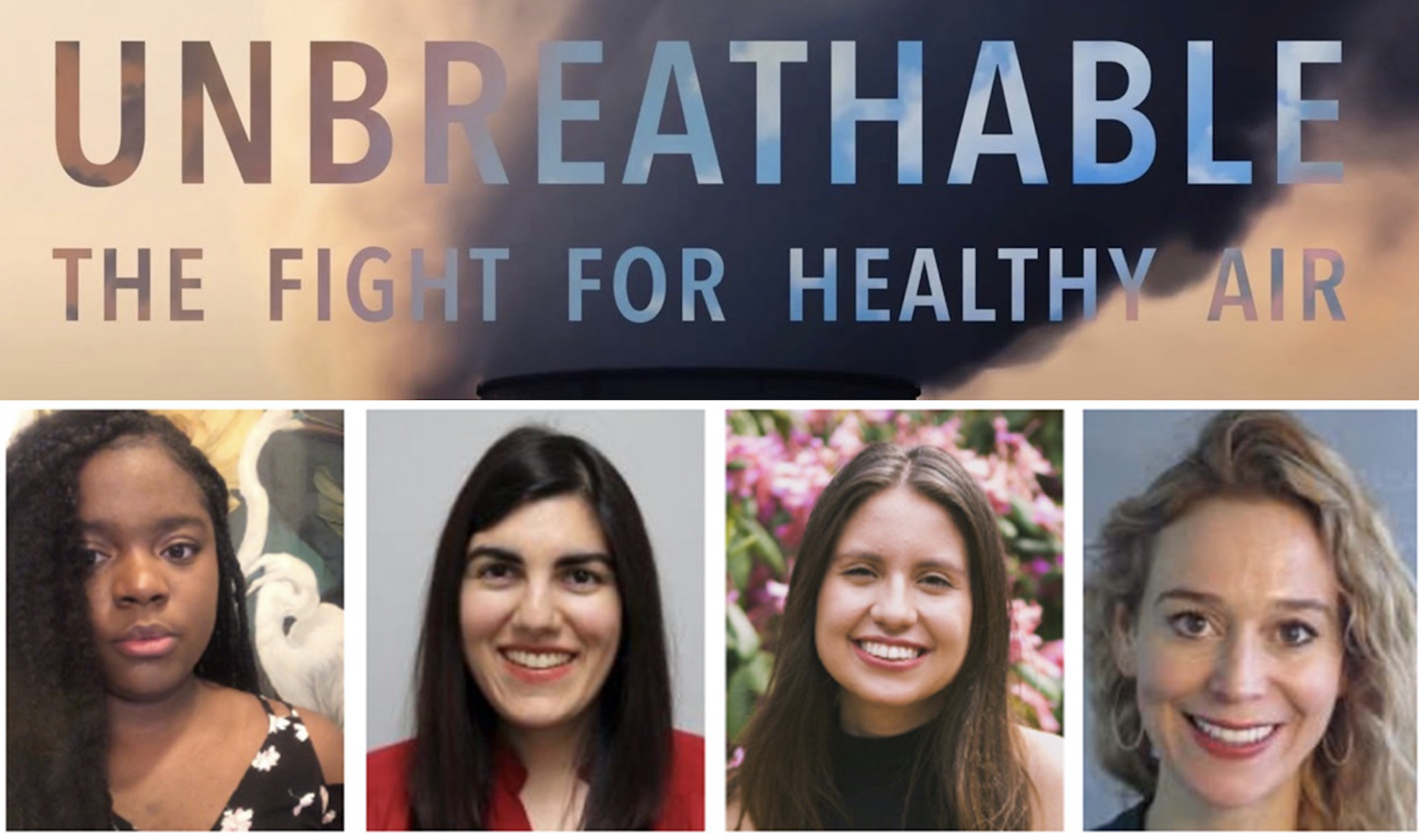 Unbreathable text and 4 women panelists