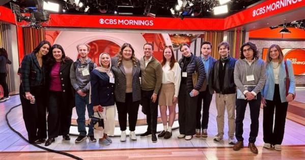 Students visit CBS on the New York Intensive