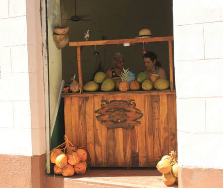 fruit smoothie stand