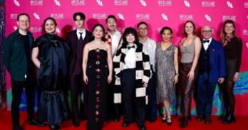 Joe Pirro, far left, and the cast of "The Wedding Banquet."