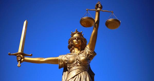justice with blindfold and scales