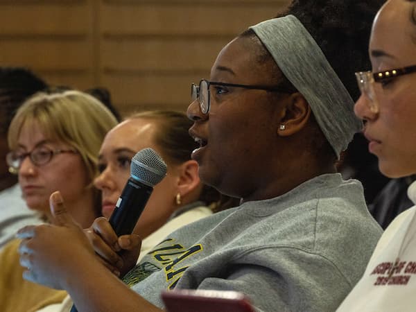 Student asking questions
