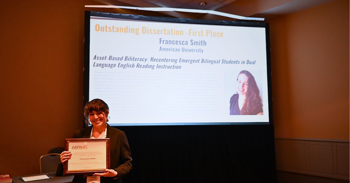 EdD Alum Dr. Francesca Smith Accepts Award