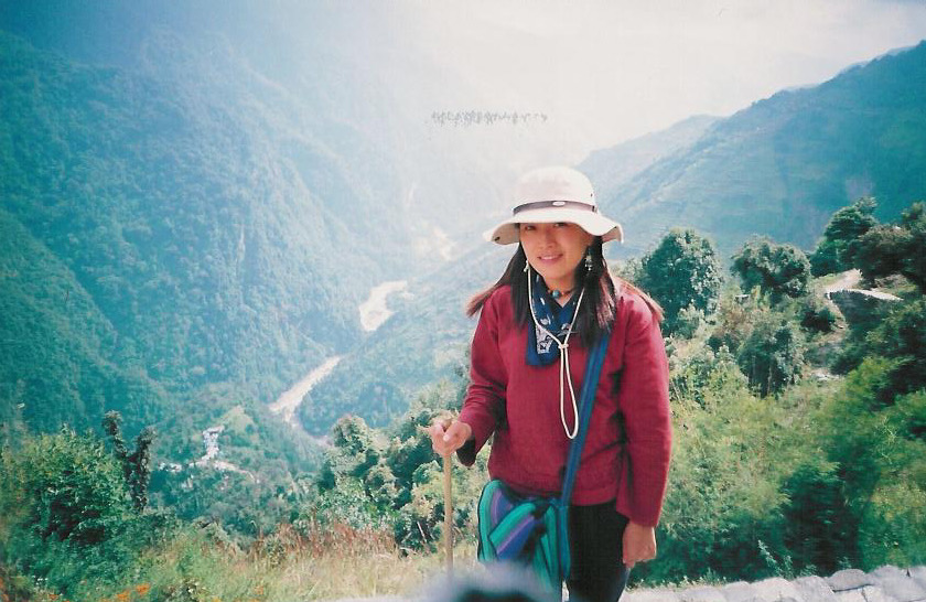 Jisun Jeong backpacking in the Himalayas