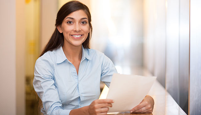 Student at desk
