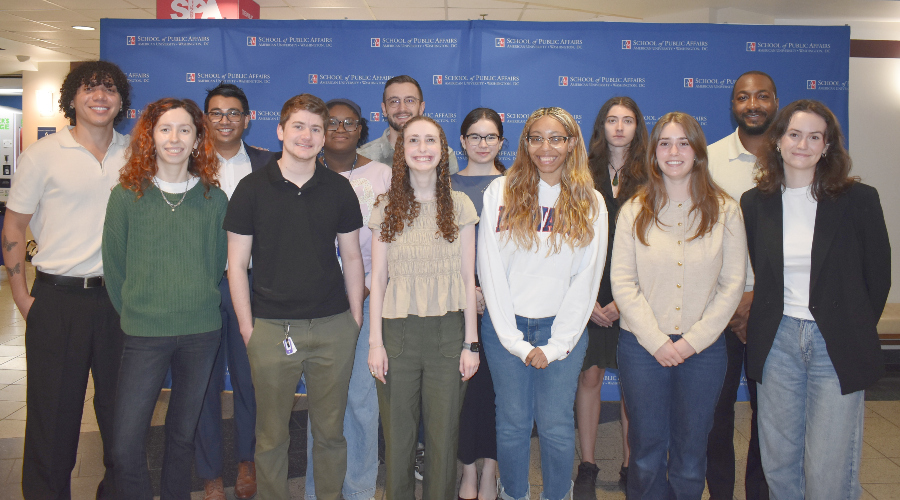 large class of students at american university