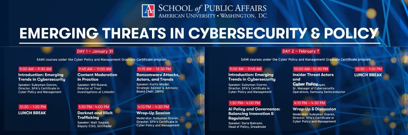 Emerging Threats in Cybersecurity & Policy