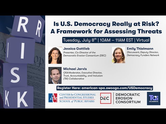 YouTube Screengrab of US Democracy Lecture