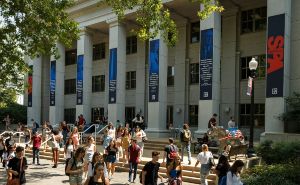 students outside Kerwin Hall