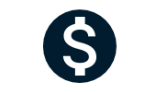 Circular icon with dollar sign