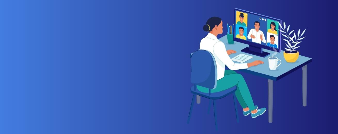 Person at desk working