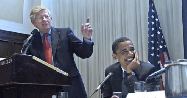 Jim Thurber with Barack Obama