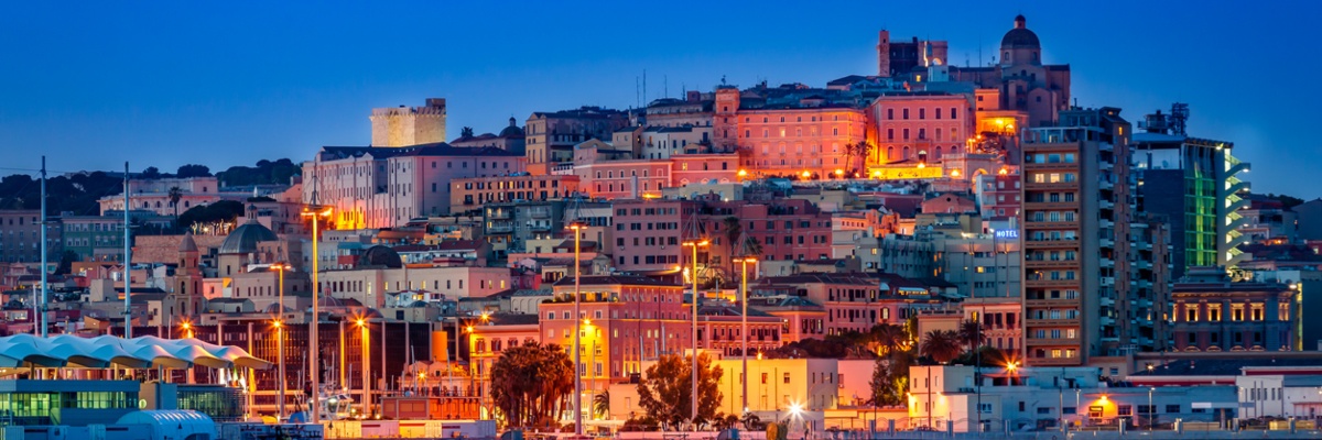 Cagliari at night