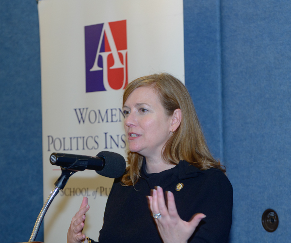 WL2026 grad U.S. Rep Lizzie Fletcher at podium