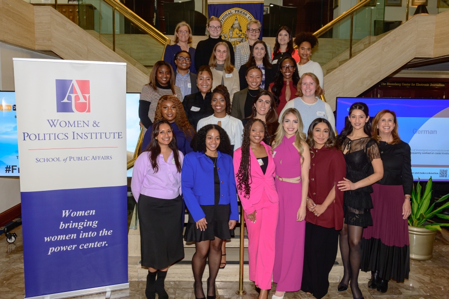 25 professional women of mixed race standing together at WeLead2026 graduation