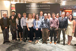 Washington Semester program foreign policy students at the McCain institute