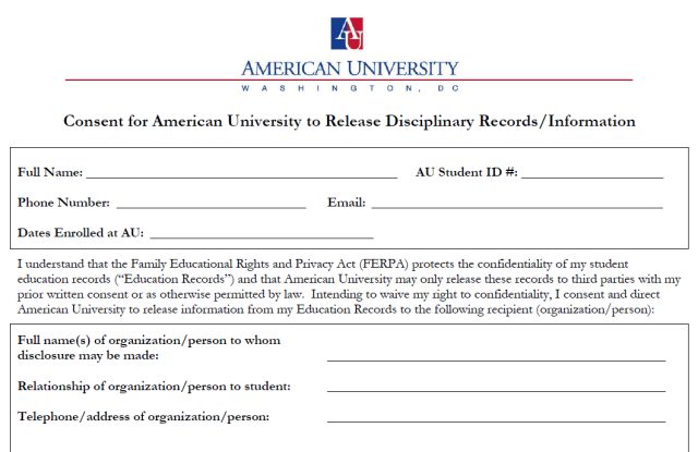 FERPA Release Form