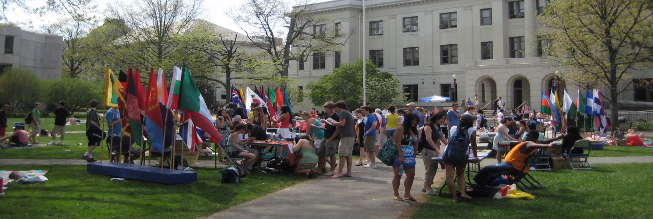 International student celebration on the AU quad