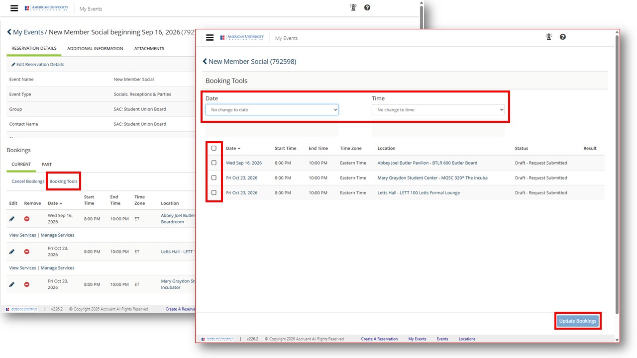 Screenshot of EMS Edit Date and Time Windows