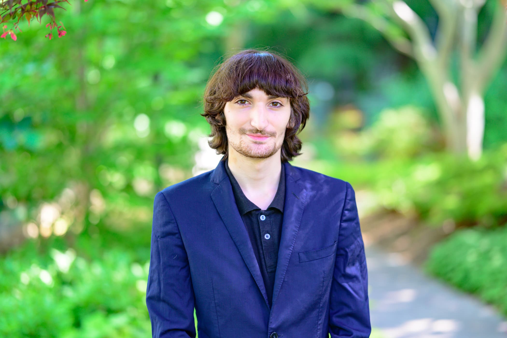 Student Salvatore Cottone stands outside.