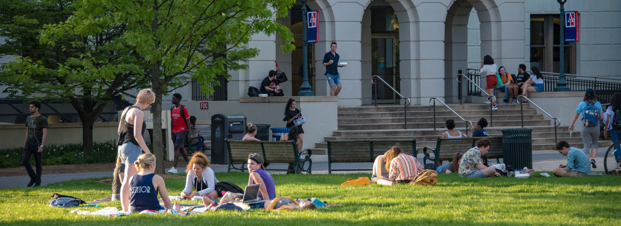 students on quad