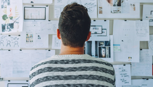 a student is brainstorming