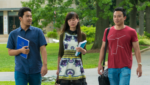 international students on campus