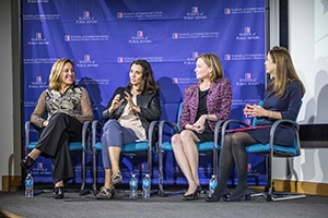 Panelists from the event from left to right: Molly O'Rourke, Margie Omero, Kristen Soltis Anderson, and Betsy Fischer Martin.