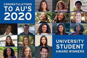 Congratulations to AU's 2020 University student award winners