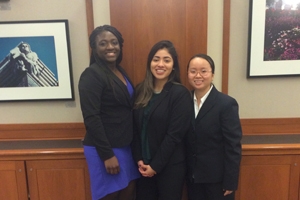 Students at the OSU case competition.