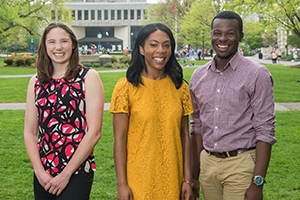 From left: Shannon Scovel, Lexi Ivers, and Shyheim Snead.