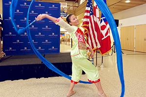 Dancer performs at multicultural alumni event