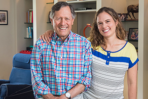 SOC Professor Chris Palmer and daughter Kimberly, who is also a published author.  