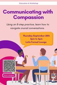 Flyer of Communicating with Compassion workshop
