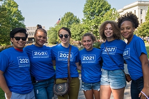 First-year students at Convocation.