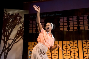 Actress Erika Rose performing in Caleen Jennings' play, Queens Girl in Africa