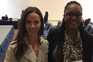 Barbara Bush with AU Public Health Scholar, Shiko Wambaa.