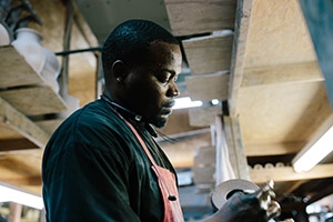 Man in workshop photo