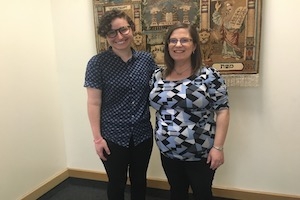 Hillary Chorny and her student and fellow AU alum, Jenna Shaw