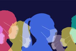 People wearing masks