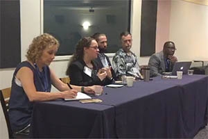 Left to right: Leisha DeHart-Davis, Alisa Fryar, Nathan Favero, Gregory Lewis, and Brian Williams.