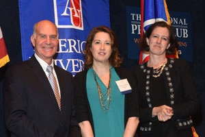 Provost Scott Bass, Professor Kathleen Gunthert, and Dean of Academic Affairs and Senior Vice Provost Mary Clark