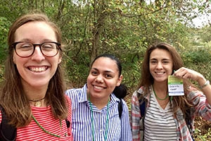 Ashley Luke standing with classmates